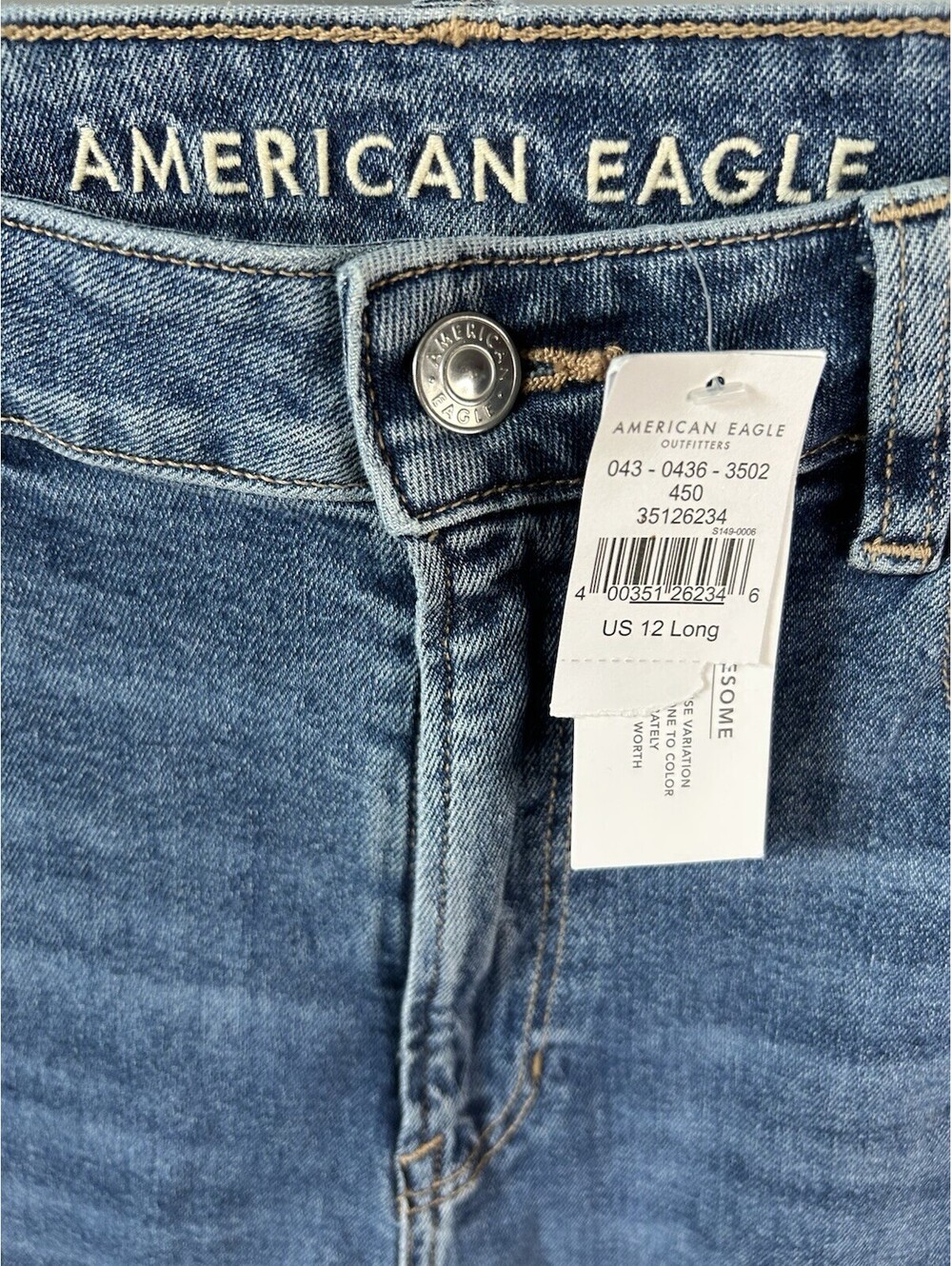 American Eagle Mom Jean Women’s Size 12 Long 30x29 NWT - Picture 3 of 4